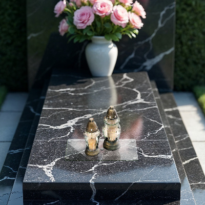 Posavaso de cristal para velas funerarias transparente