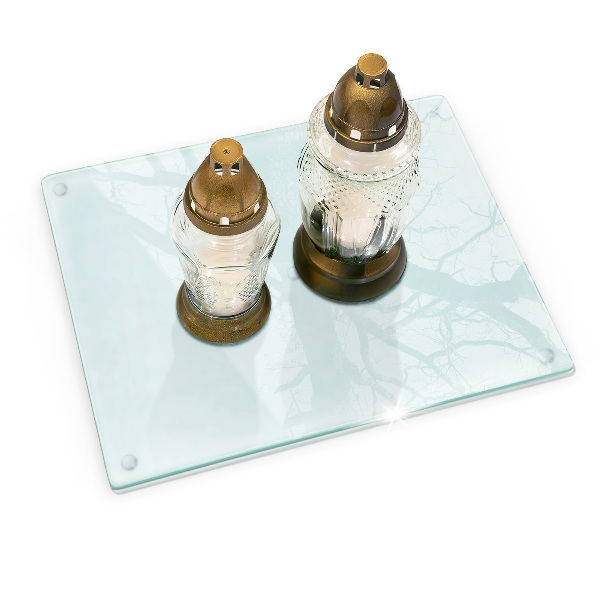 Posavaso de cristal para velas funerarias transparente