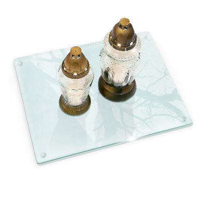 Posavaso de cristal para velas funerarias transparente