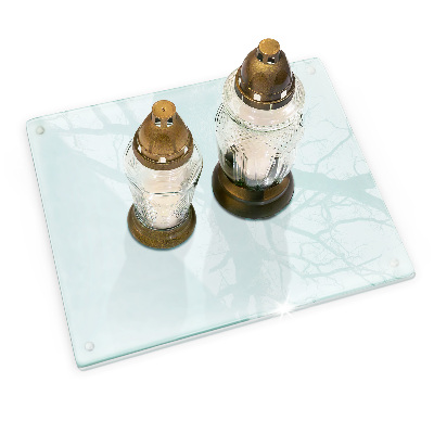 Posavaso de cristal para velas funerarias transparente