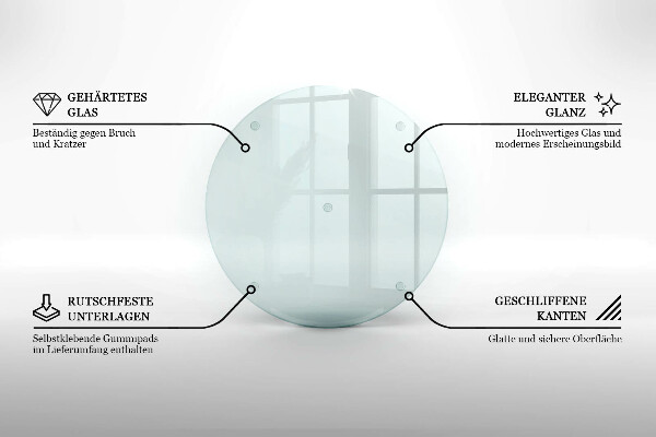 Posavaso de vidrio para velas transparente redonda