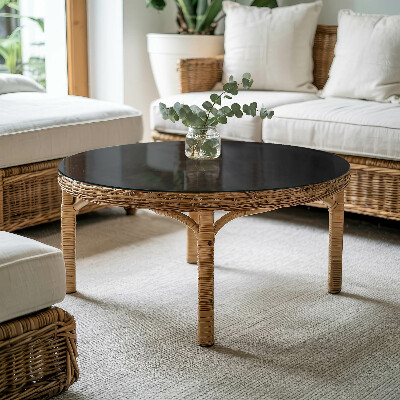 Tablero redondo Color negro liso