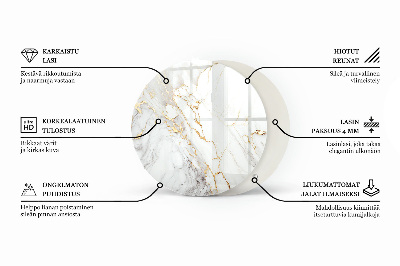 Tablero redondo Patrón de textura de mármol