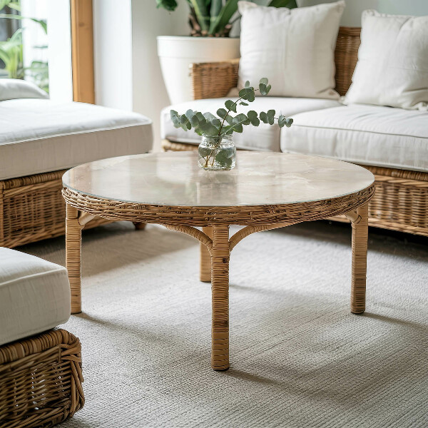 Blat okrągły Marmurowy wzór tekstury