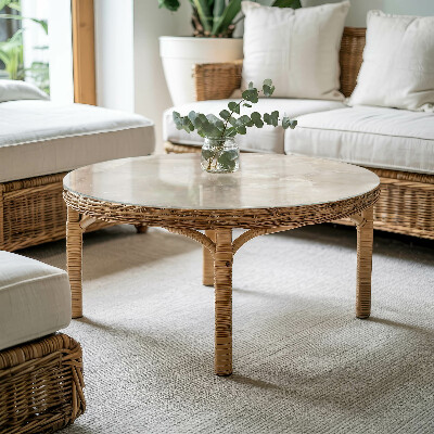 Tablero redondo Patrón de textura de mármol