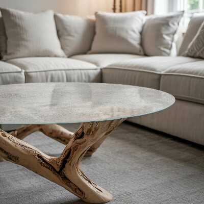 Blat okrągły Tekstura betonowa z rysami