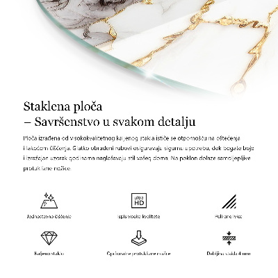 Blat okrągły Wzór mozaikowy z ornamentami