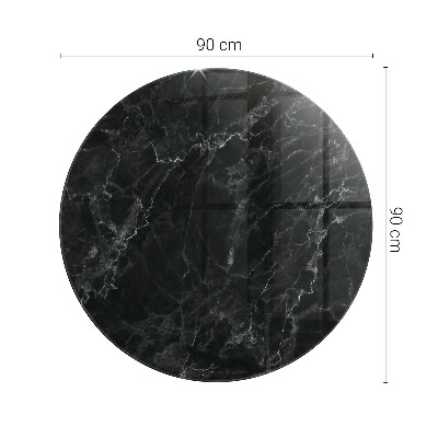 Tablero redondo Patrón de mármol veteado