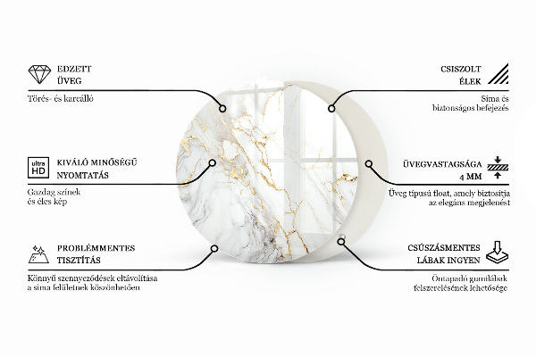 Blat okrągły Naturalne drewno z żywicą