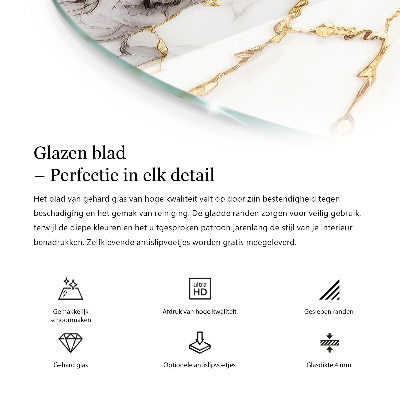 Blat okrągły Naturalne drewno z żywicą