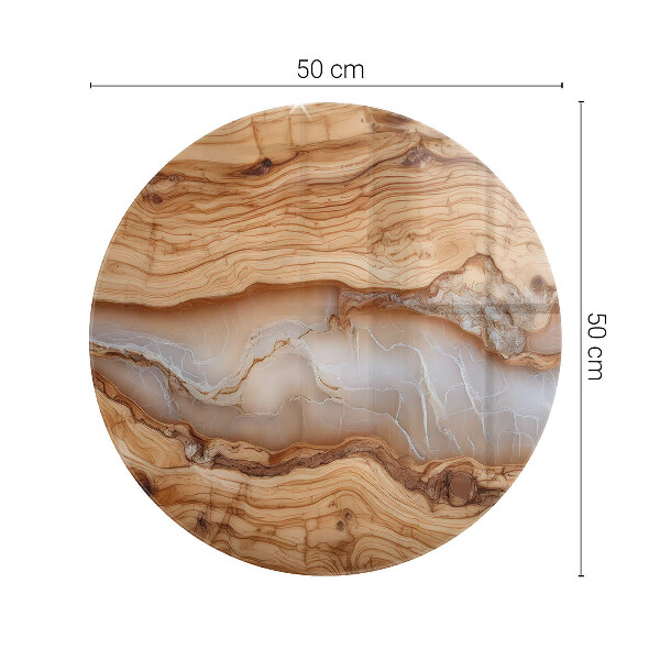 Tablero redondo Madera natural con resina