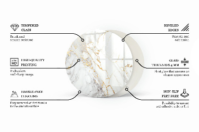 Tablero redondo Madera natural con resina