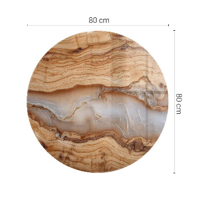 Tablero redondo Madera natural con resina