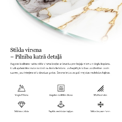 Blat okrągły Tekstura kamienia naturalnego