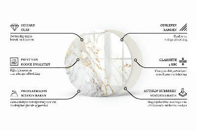 Blat okrągły Tekstura kamienia naturalnego