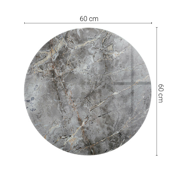 Tablero redondo Patrón de mármol natural