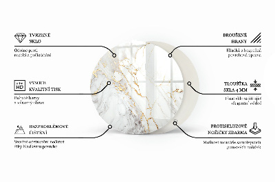 Tablero redondo Patrón de madera natural