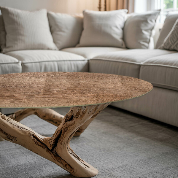 Tablero redondo Patrón de madera natural