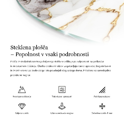 Blat okrągły Naturalny wzór drewna