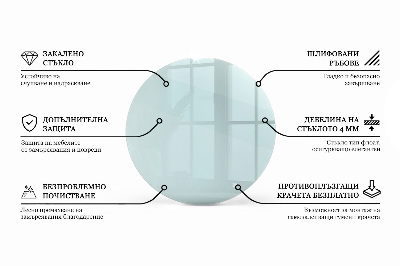 Encimera de cristal transparente redondo