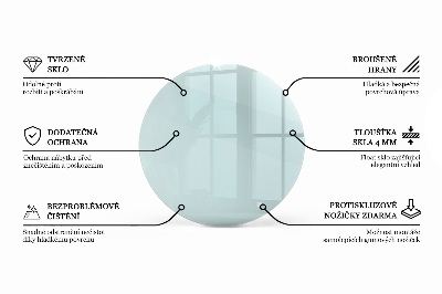 Encimera de cristal transparente redondo