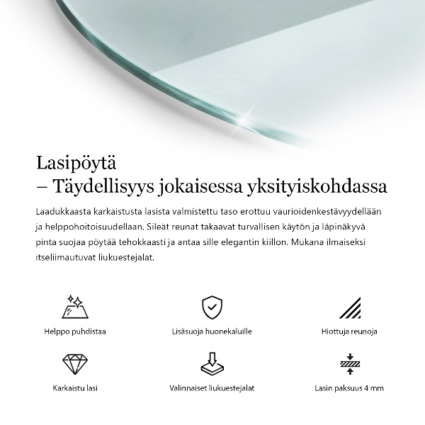 Blat szklany transparentny