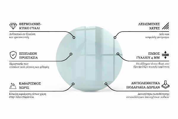 Blat szklany transparentny