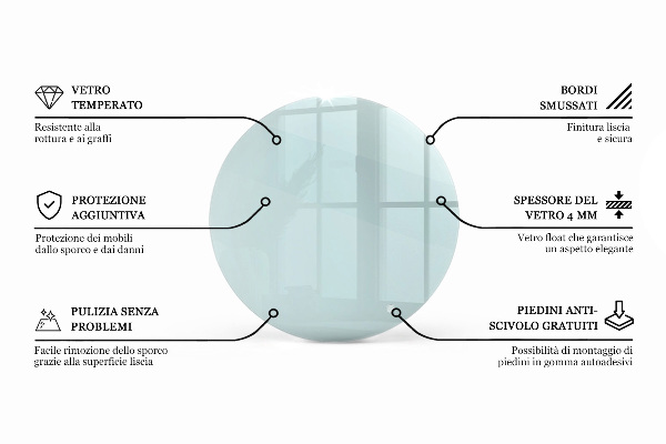 Blat szklany transparentny