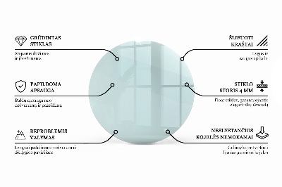 Encimera de cristal transparente redondo
