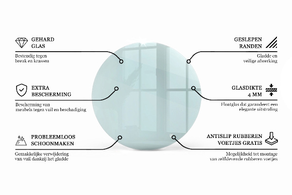 Blat szklany transparentny