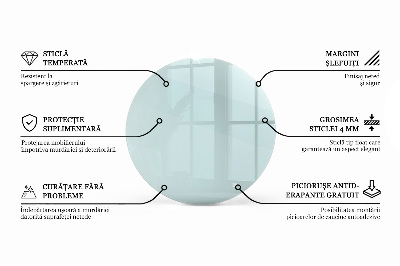 Encimera de cristal transparente redondo