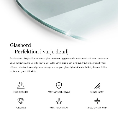 Encimera de cristal transparente redondo