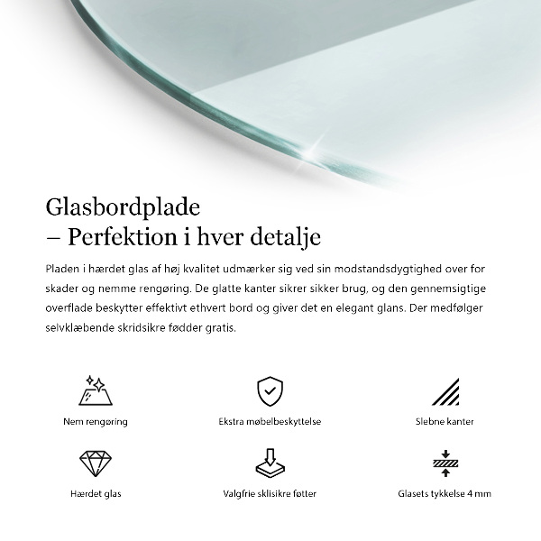 Blat szklany transparentny