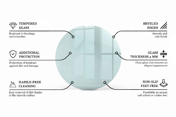Blat szklany transparentny