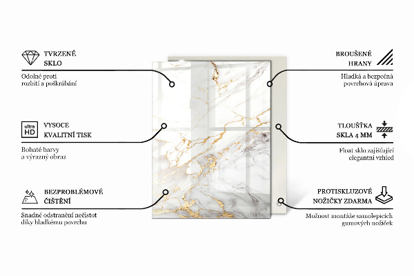 Tablero mesa rectangular Blanco puro