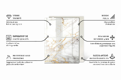 Tablero mesa rectangular Blanco puro