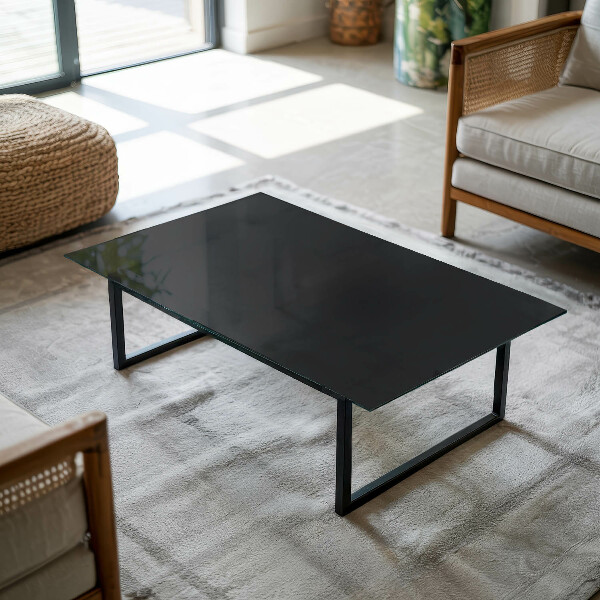 Tablero mesa rectangular Negro sólido elegante