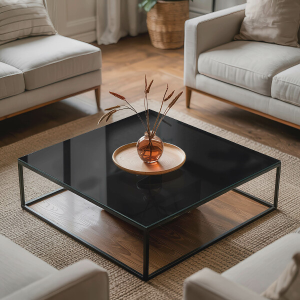 Tablero mesa rectangular Negro sólido elegante