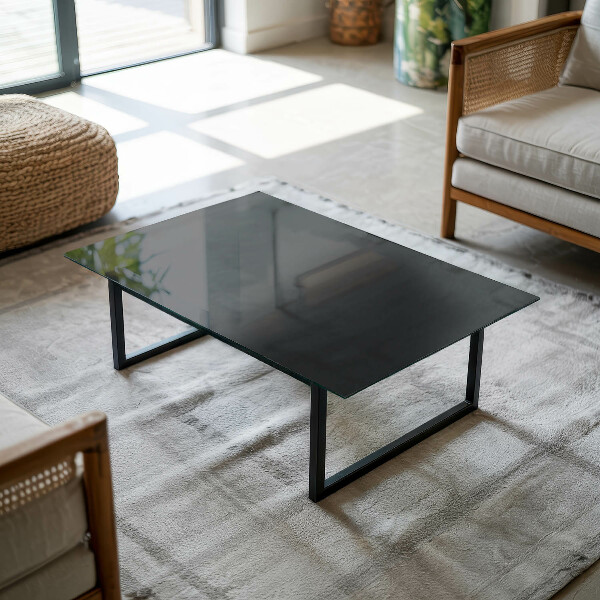 Tablero mesa rectangular Negro sólido elegante