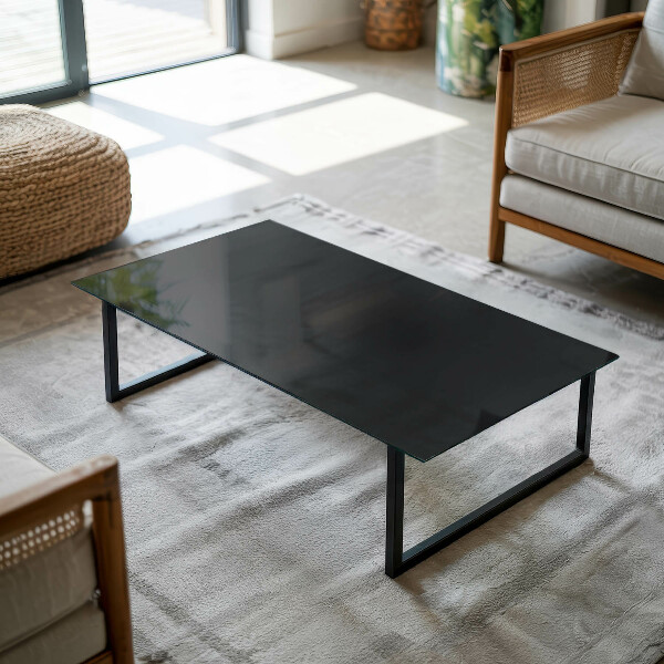 Tablero mesa rectangular Negro sólido elegante