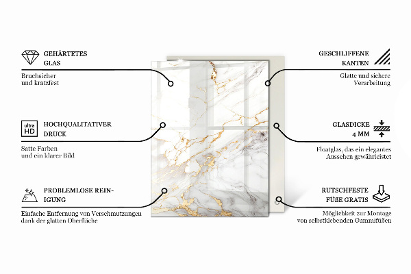 Tablero mesa rectangular Composición gráfica de mármol