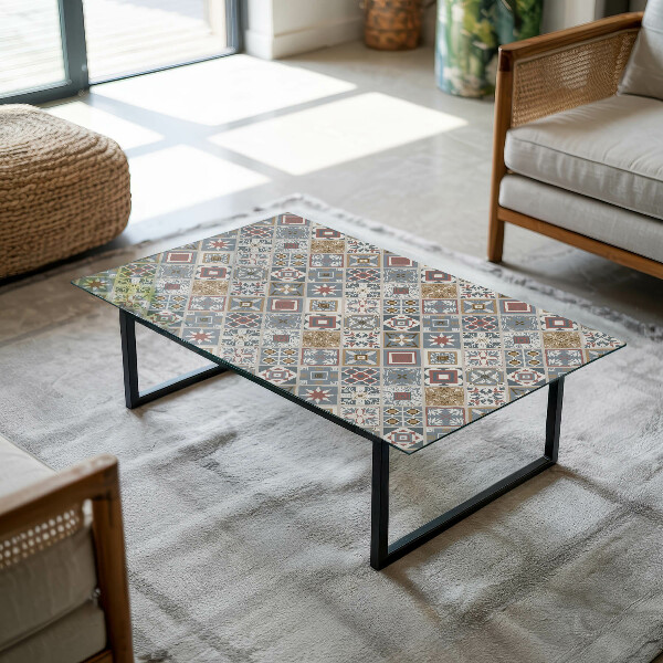 Tablero mesa rectangular Mosaicos decorativos con detalles