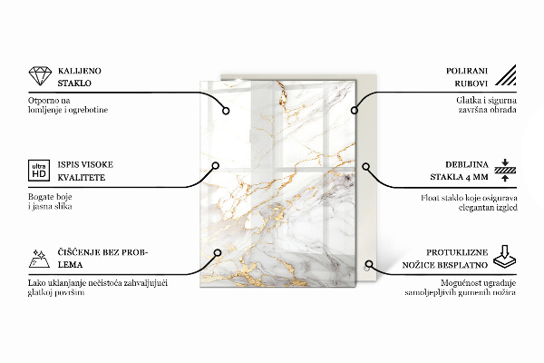 Tablero mesa rectangular Mosaicos decorativos con detalles