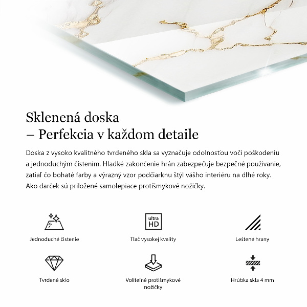 Blat prostokątny Dekoracyjne mozaiki z detalami