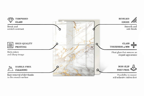 Tablero mesa rectangular Mosaicos decorativos con detalles