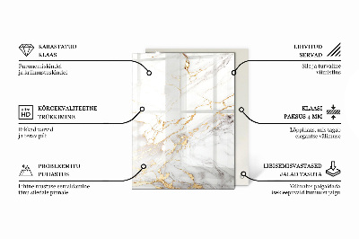 Tablero mesa rectangular Elegante patrón de mármol