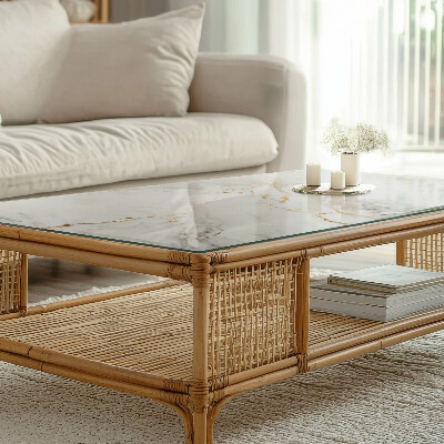 Tablero mesa rectangular Sutiles vetas de mármol