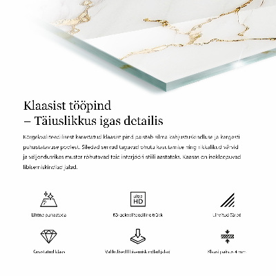 Blat prostokątny Subtelne żyłki marmuru