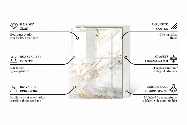 Tablero mesa rectangular Sutiles vetas de mármol