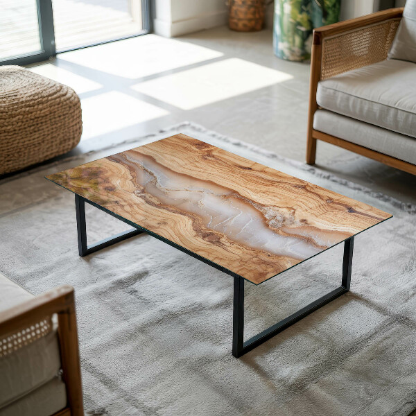 Tablero mesa rectangular Madera en armonía con la resina